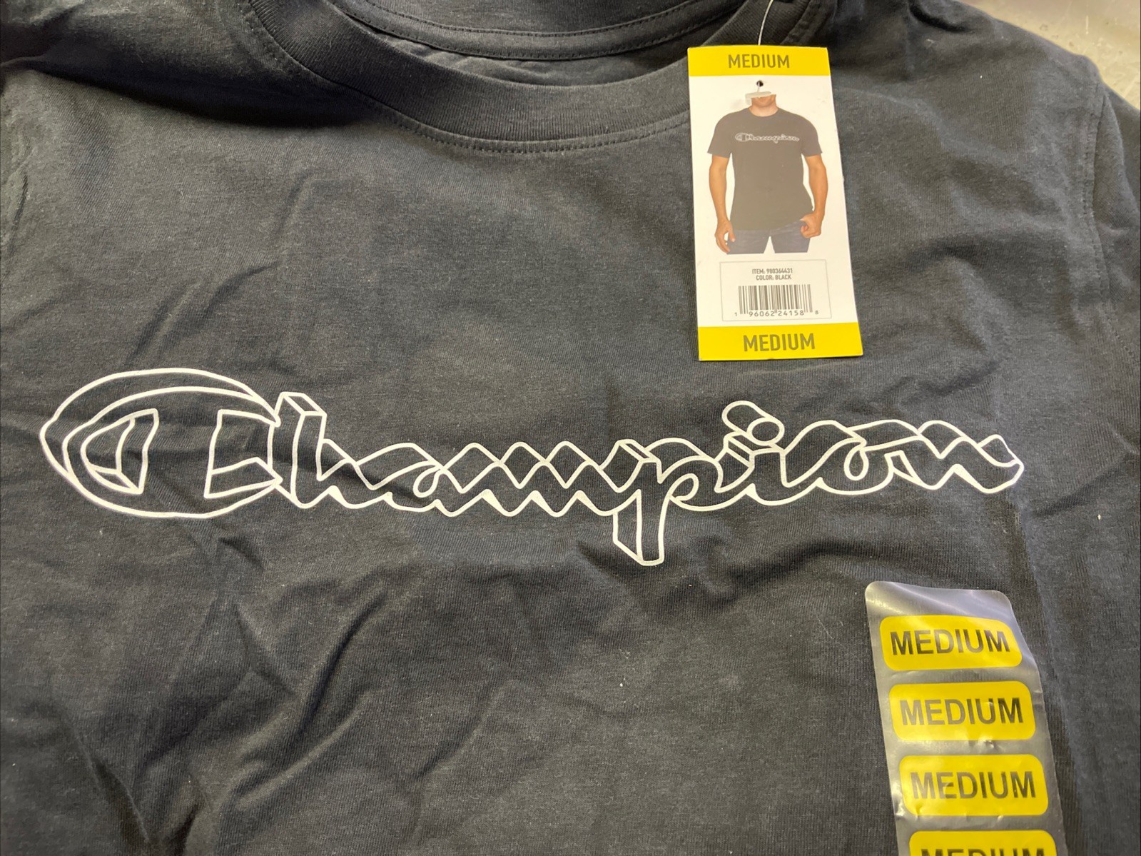 Champion Men's Medium Short Sleeve Screen Print Graphic Logo Tee New With Tags gallery