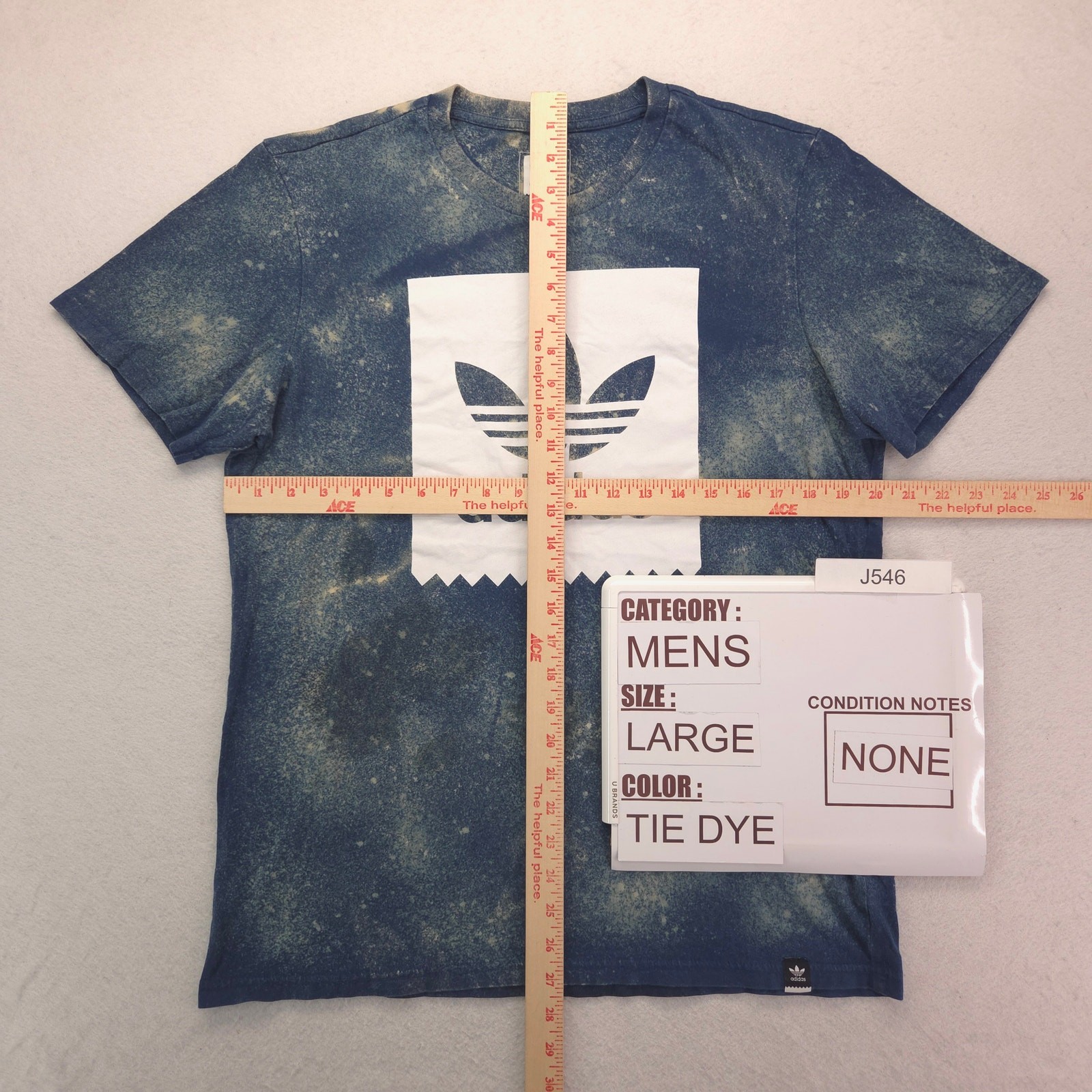 Adidas Casual Crew Neck Short Sleeve Graphic T Shirt Mens Size Large L Tie Dye gallery