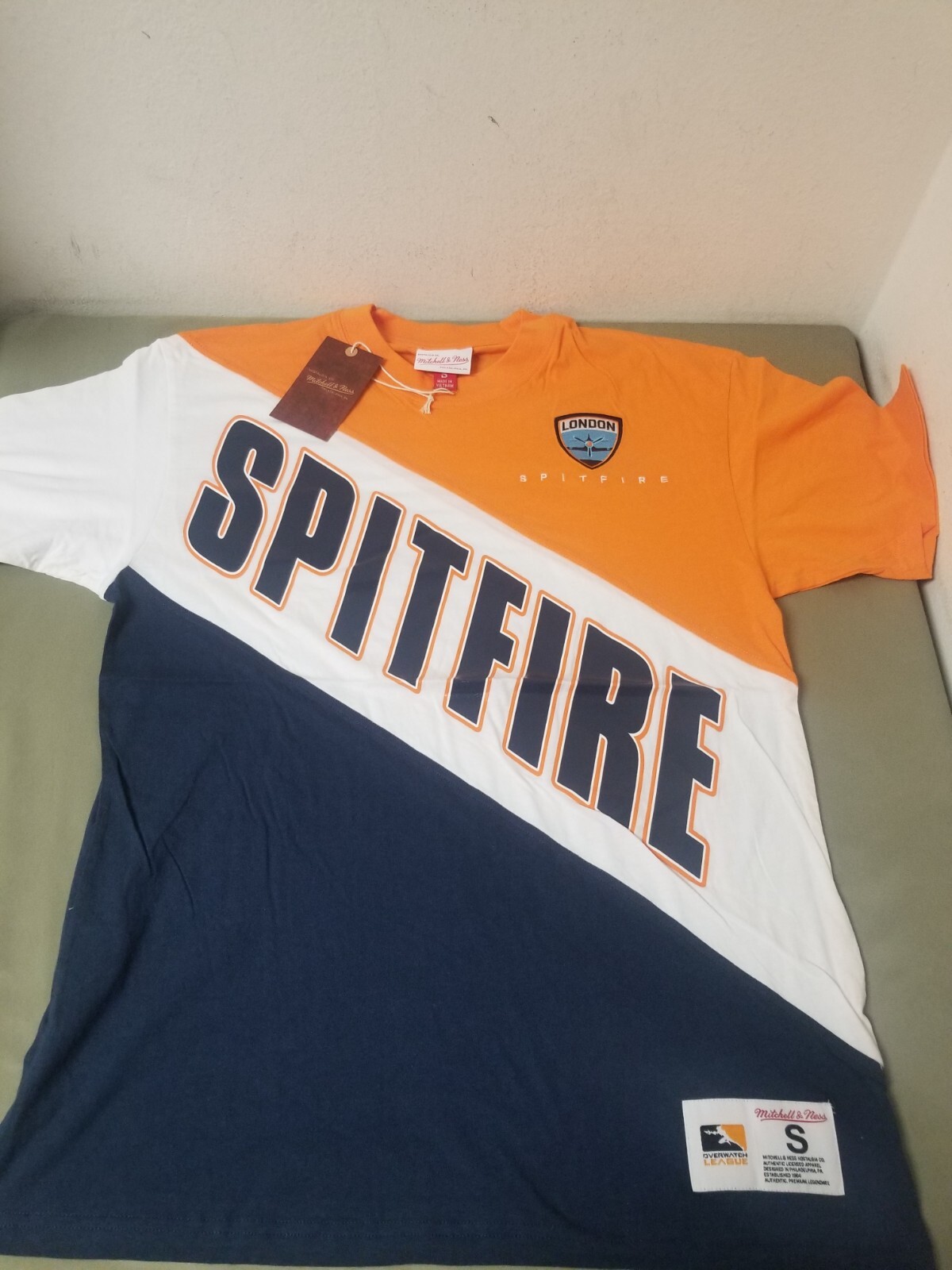 New Mitchell & Ness Mens London Spitfire Overwatch League Play By Play T-Shirt. gallery