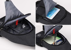 Crossbody Sling Backpack Sling Bag Travel Hiking Chest Bag Daypack (Black)