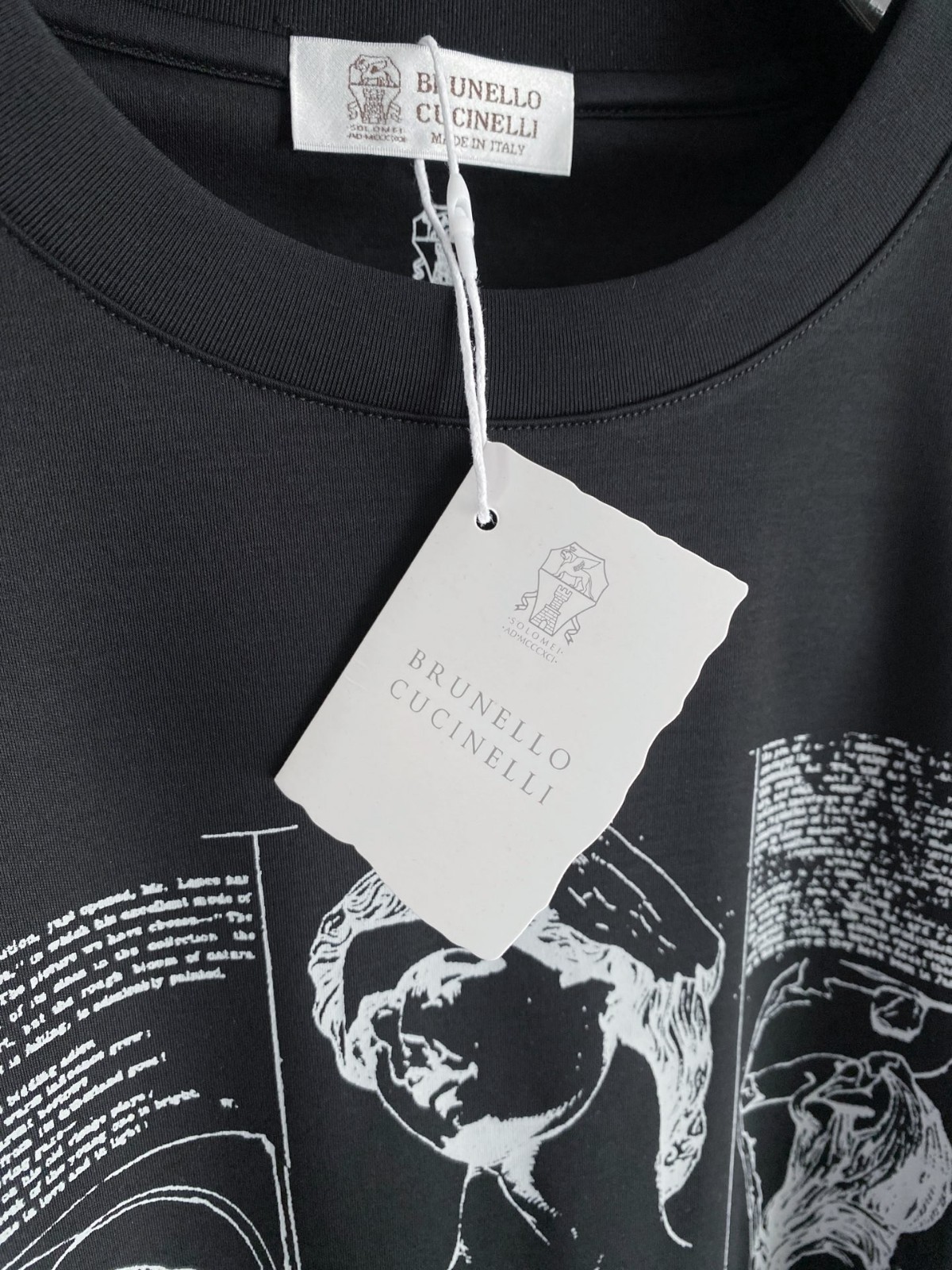 Brunello Cucinelli New Classic Men's Crew Neck T-Shirt in Acetate Fabric gallery