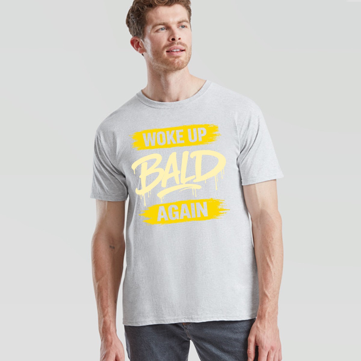 Woke Up Mens T Shirt Bald Again Father's Day Bald Guy Men's Graphic Tee gallery