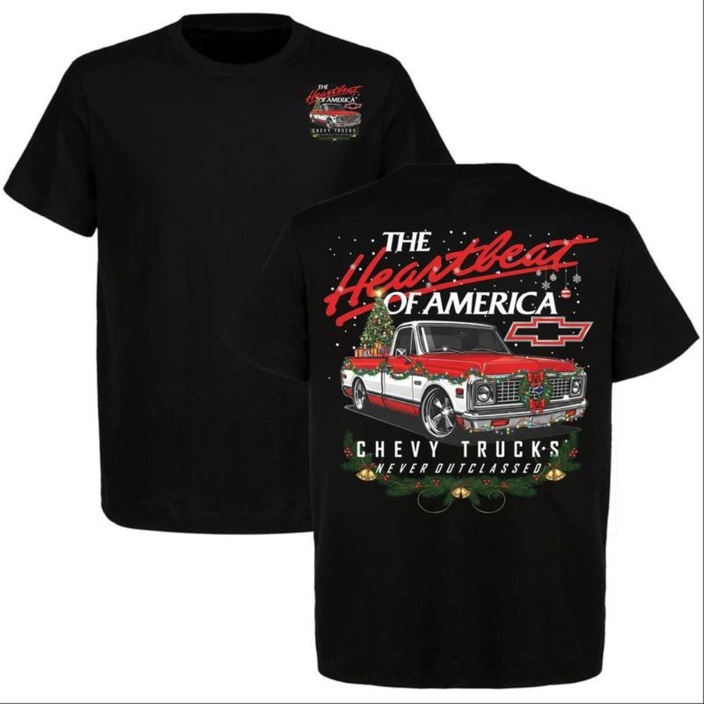 Chevy Truck Christmas T Shirt Classic Pickup Holiday Graphic Tee Gift gallery