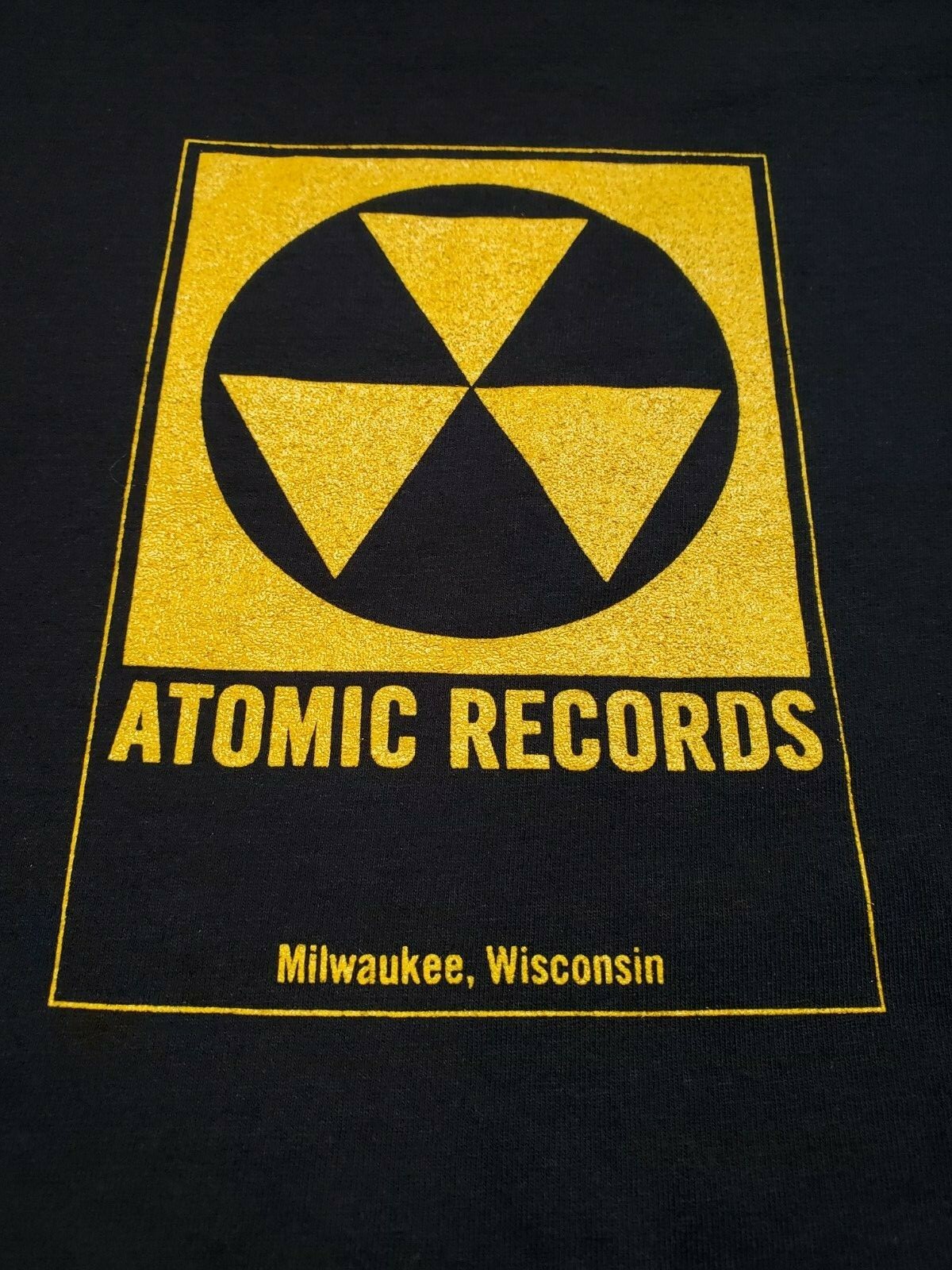New! ATOMIC RECORDS Milwaukee FALLOUT LOGO Authentic T-Shirt S-M-L-XL-XXL-XXXL gallery