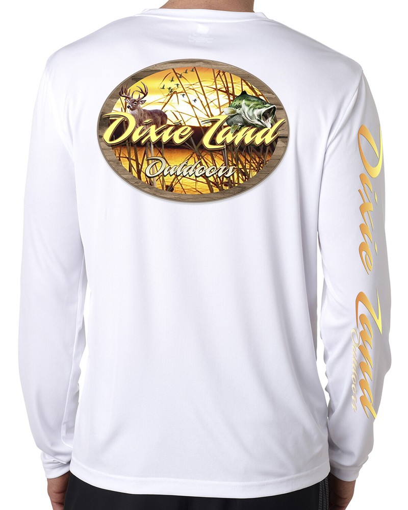 Dixie Land Outdoors microfiber long sleeve uv performance sun protection logo