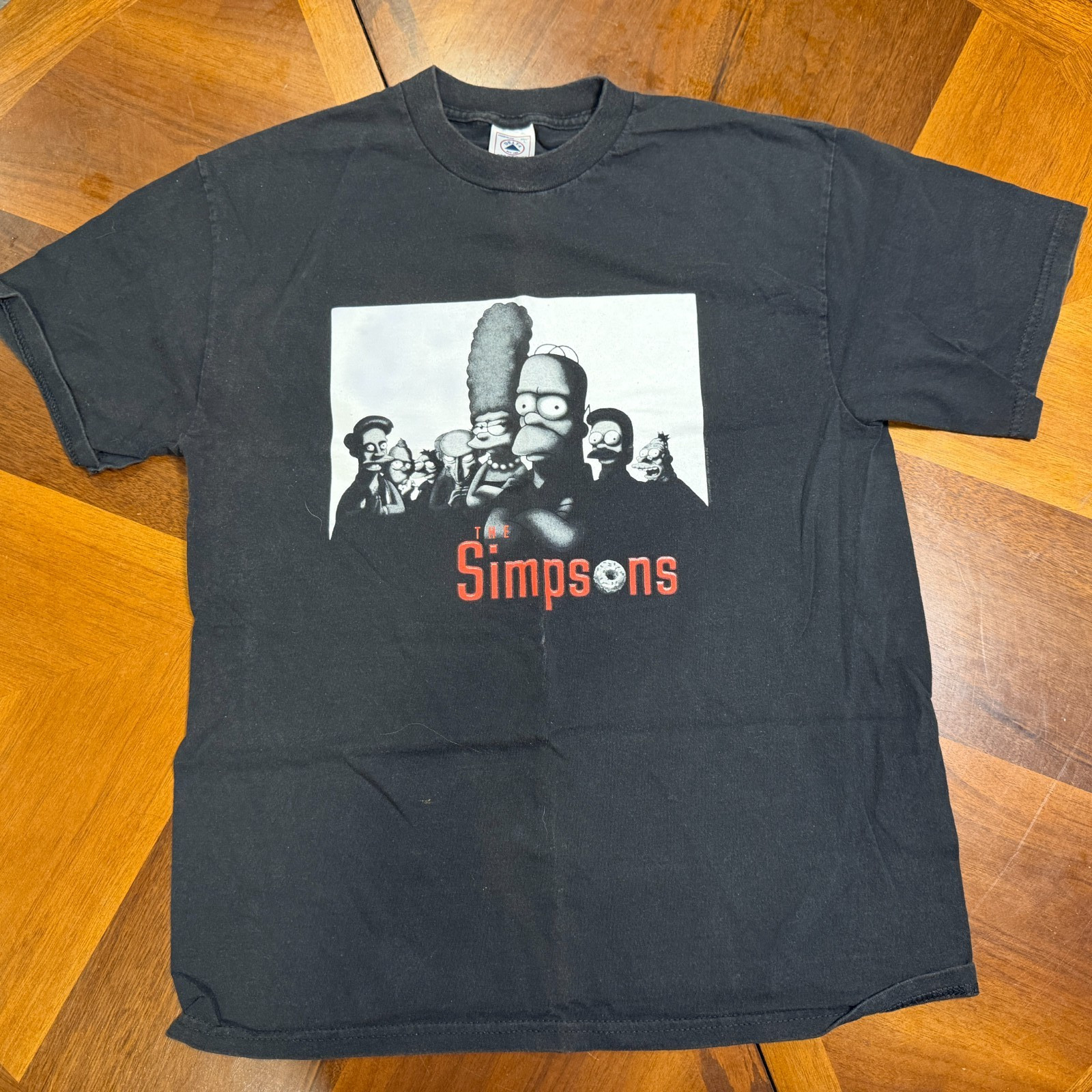 Y2K Vintage The Simpsons Sopranos Parody Mob Cartoon Shirt Size Large Delta gallery