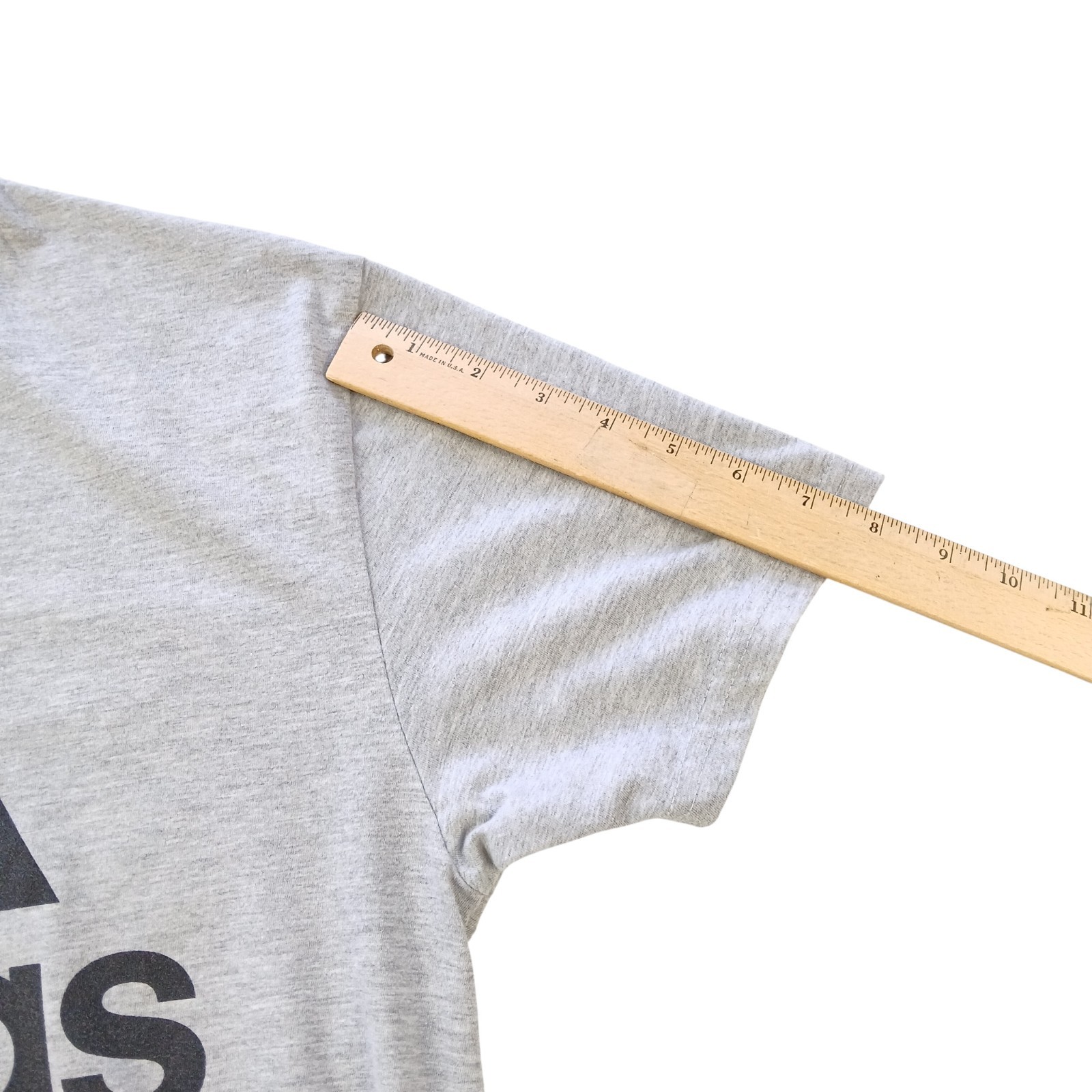 adidas golf t-shirt Men M (fit is Small C38)Gray+black chest logo/Cotton-Poly gallery