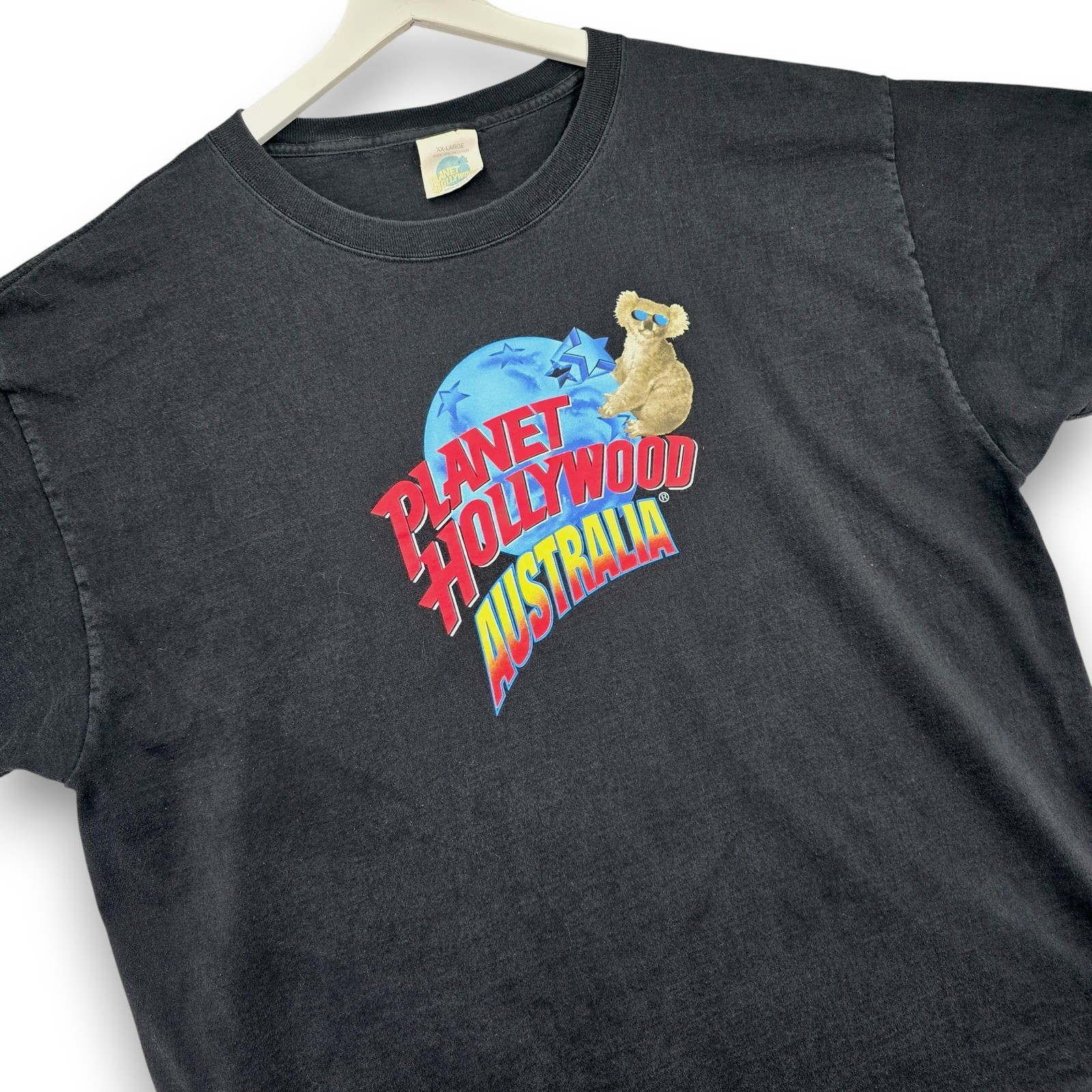 Planet Hollywood Australia T Shirt 2XL Black Koala Graphic Mens 1991 USA Made gallery