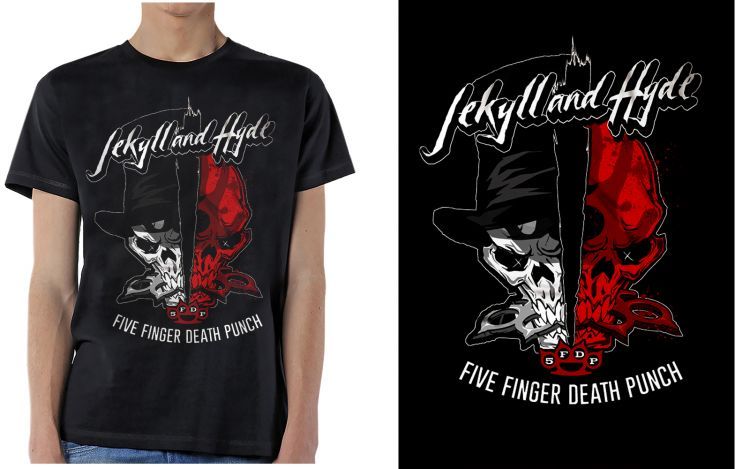 FIVE FINGER DEATH PUNCH – Jekyll and Hyde – T SHIRT S-M-L-XL-2XL New Official