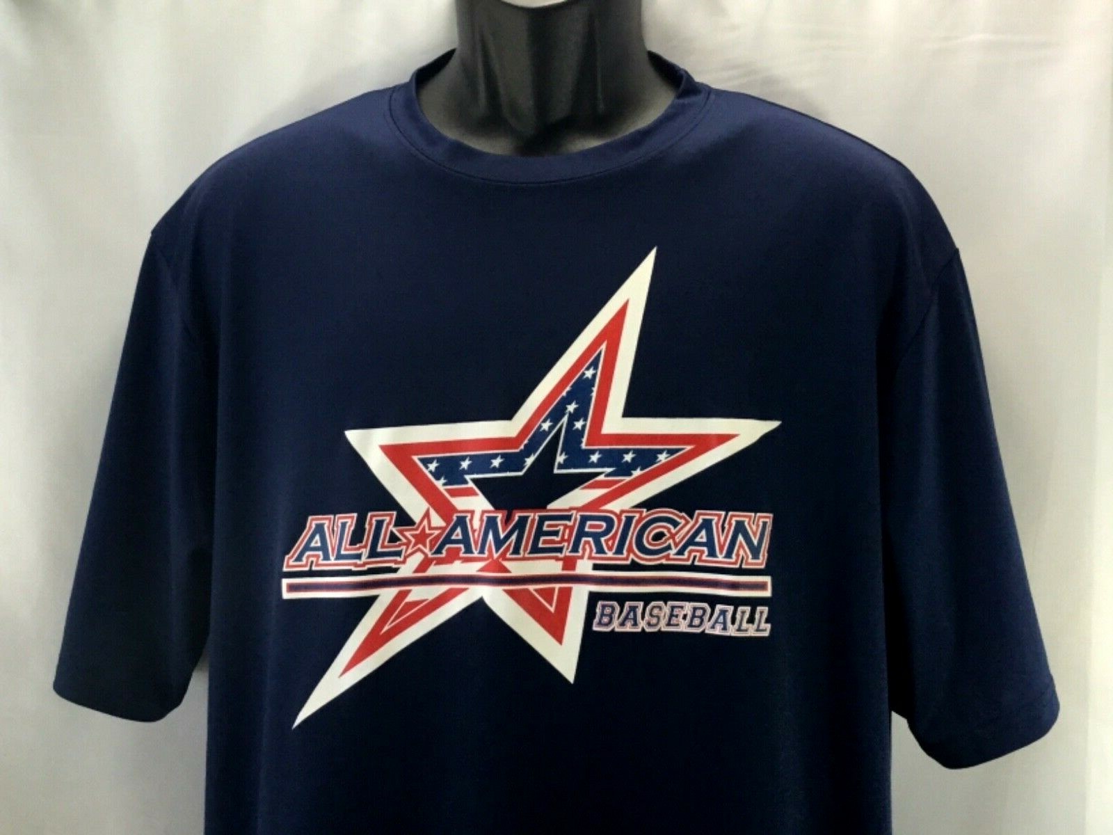 ALL AMERICAN #44 BASEBALL Men’s Large Blue Workout Practice T-Shirt L Clothing gallery