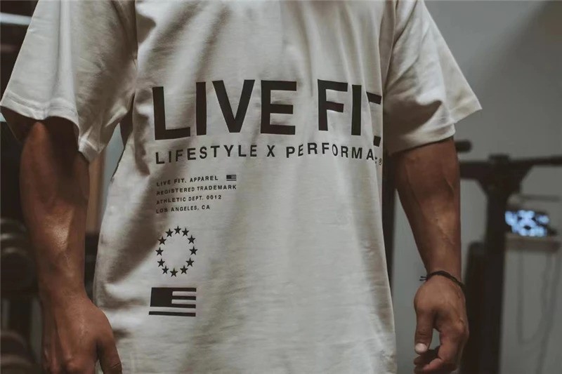 Men's Sport Gym Cotton Oversized Graphic Printed T-shirt Summer Streetwear Top gallery