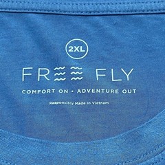 Free Fly Bamboo Viscose Blend Short Sleeve T-shirt Mens 2XL Blue Crewneck