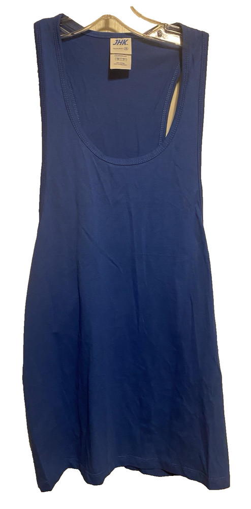 JC DISTRO Men’s Tank Top Racerback Deep cut arms Royal Blue Size Small NWT New