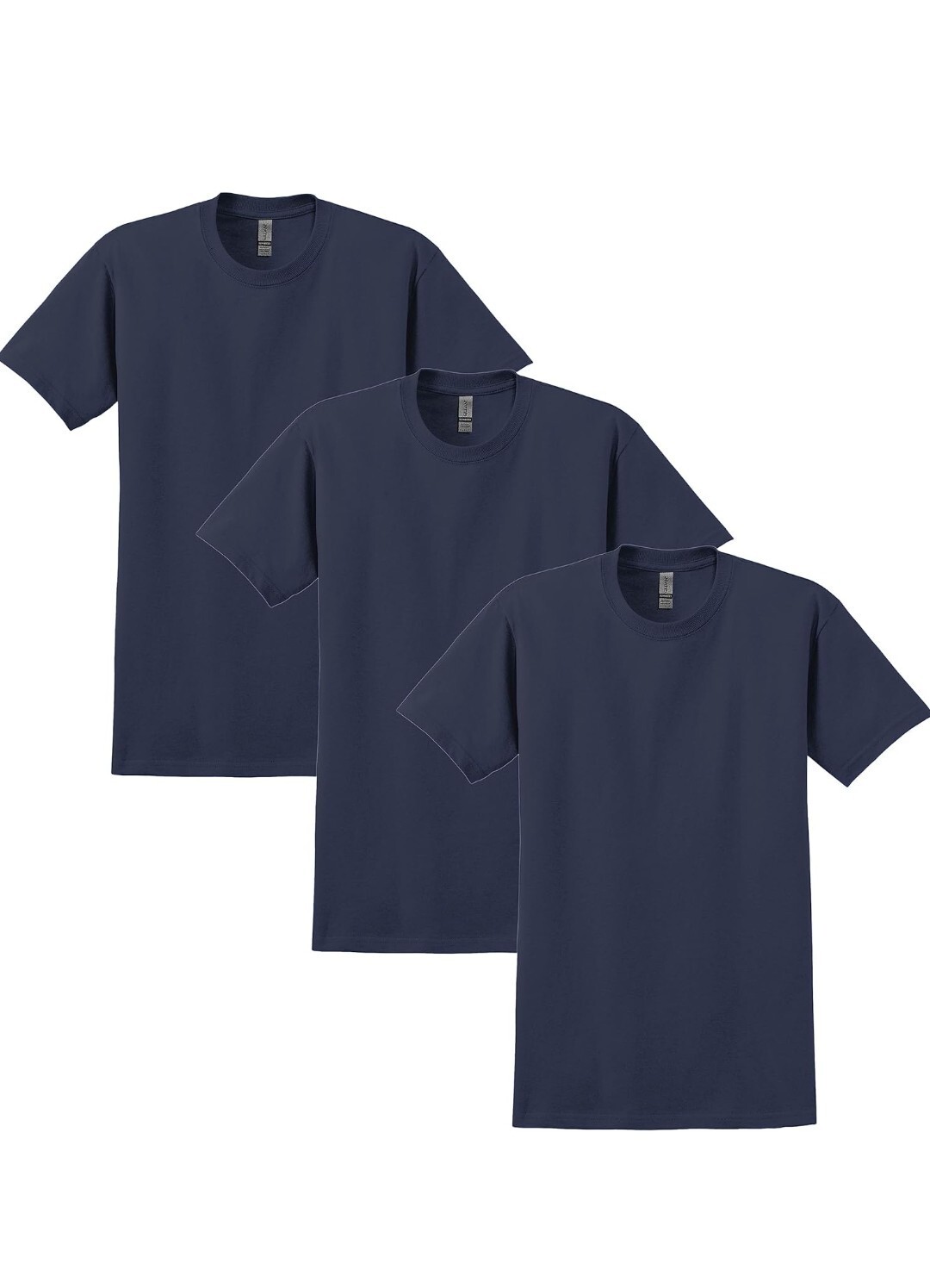 Lot Of 3 Gildan Men’s Ultra Cotton Plain Crew Neck Short Sleeves T-Shirt (G200)