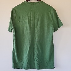 Daniel Hechter Men’s L Henley Button Crew Neck Shirt Green Soft Leisure Comfort