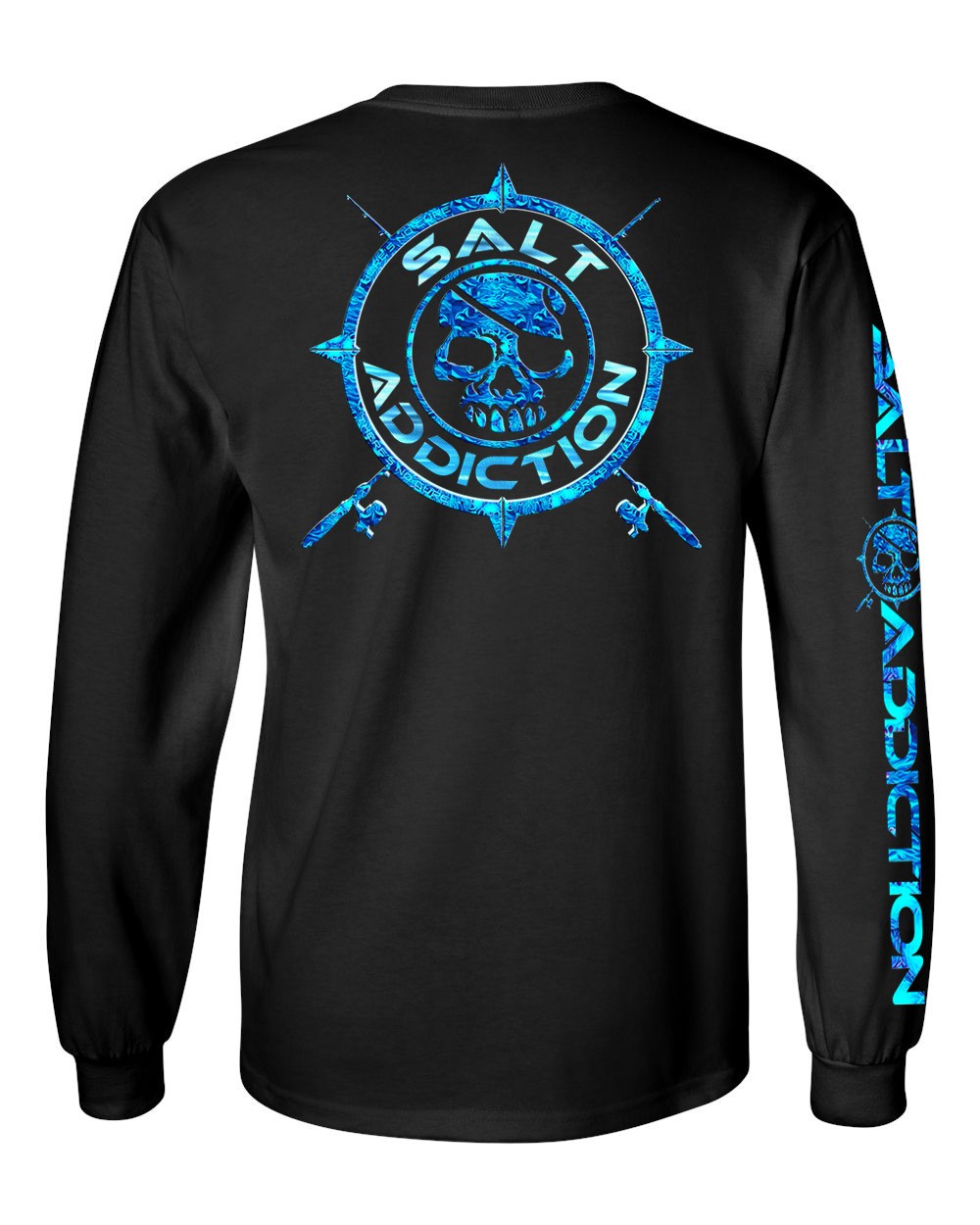 Salt Addiction Logo T Shirt Fishing Long Sleeve Nautical Compass Cotton gallery