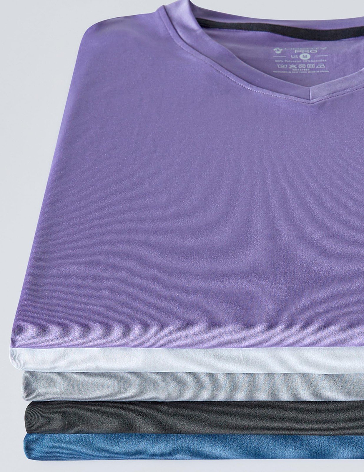 5 Pack Mens V-Neck Dry Fit Active T-Shirts, Athletic Short Sleeve Workout Top... gallery