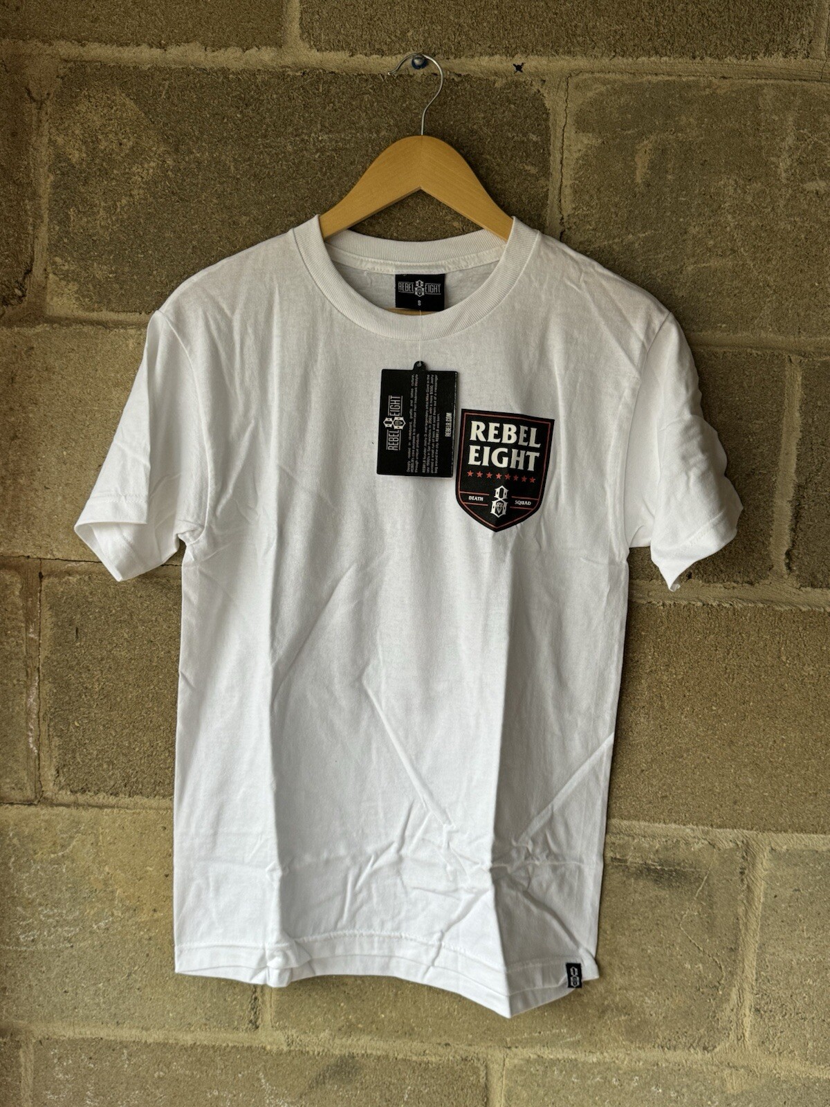 Mens Rebel8 White Death Squad Tshirt Size Small gallery