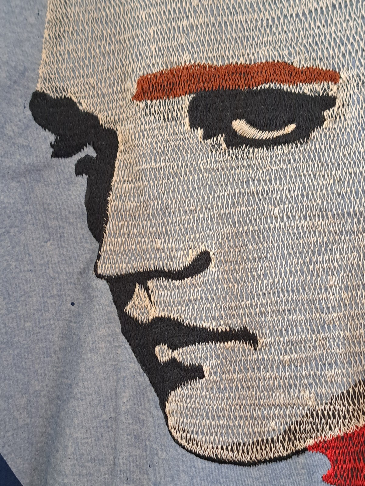 Embroidered Hand Printed Elvis Presley T Shirt Cotton Thailand Unique Rare Small gallery