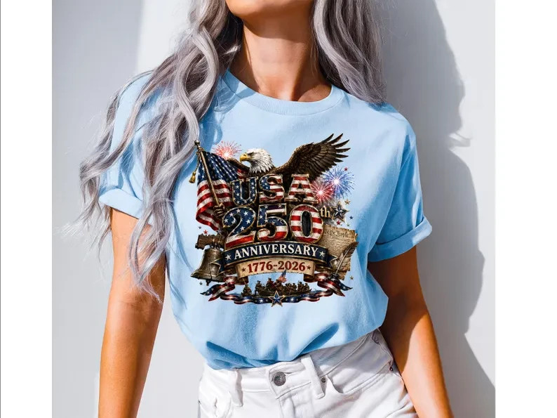 250th Anniversary Shirt, 1776-2026 Patriotic Eagle, Fourth of July Gift shirt gallery