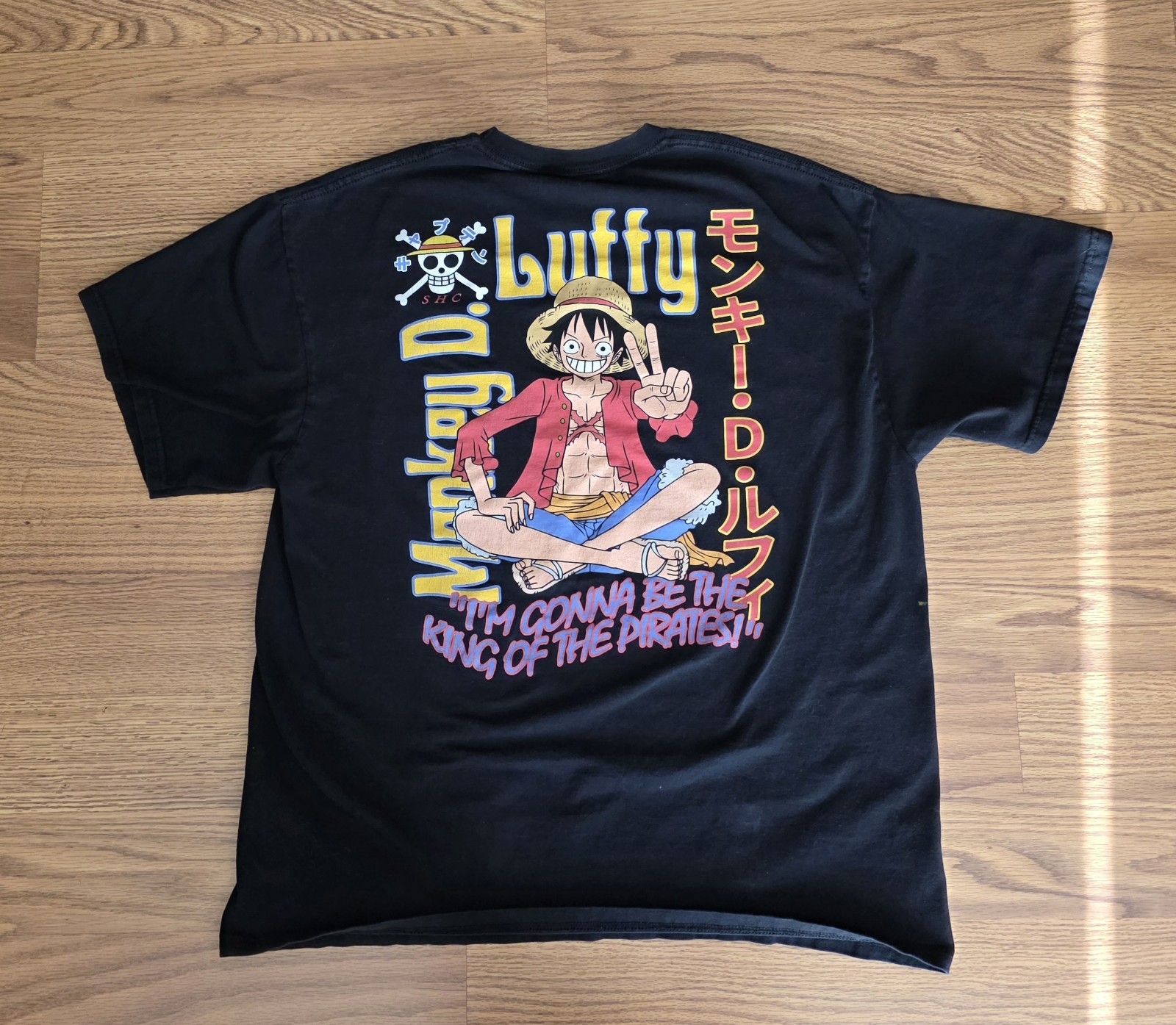 One Piece Monkey D. Luffy Black Graphic T-Shirt - Adult XL - Ripple Junction gallery