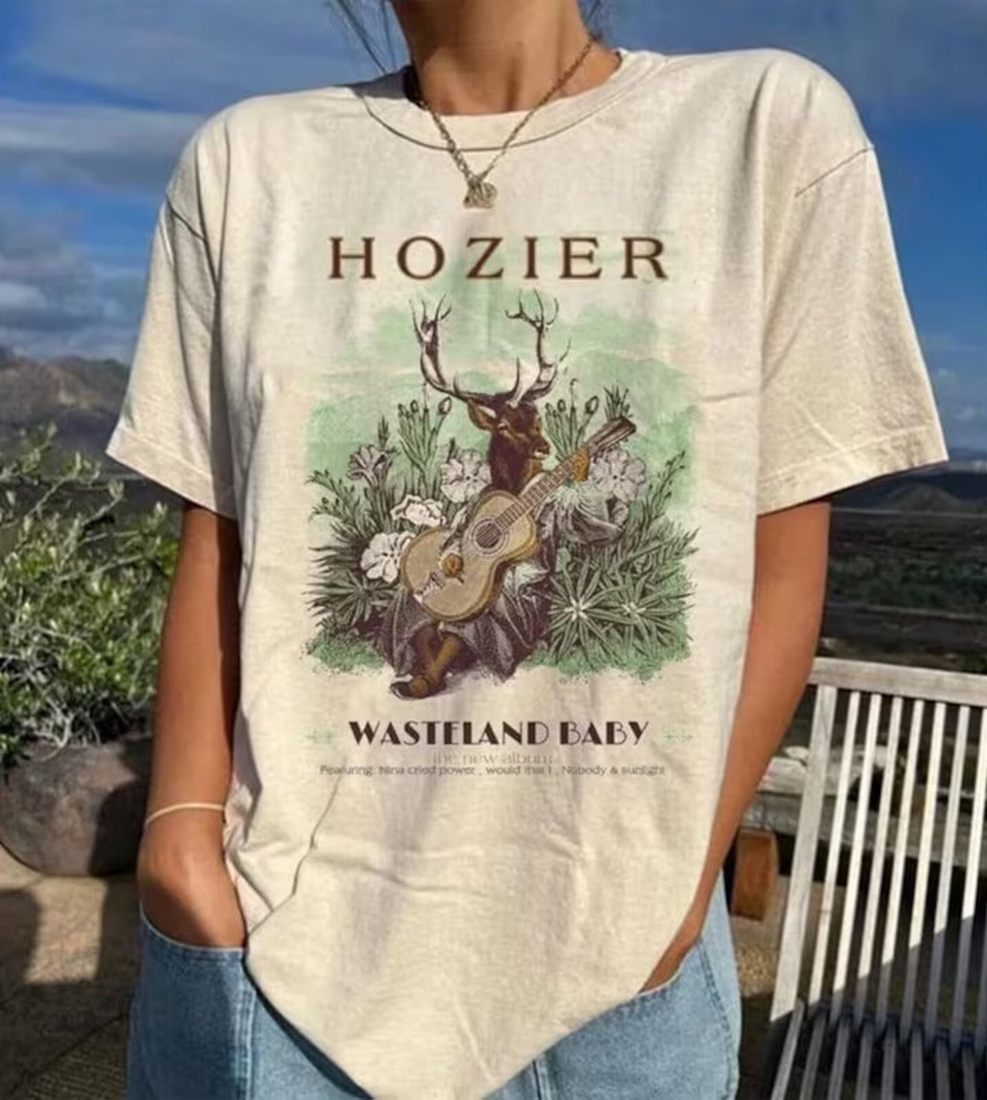 Hozier Vintage Style T-Shirt – White Unisex Shirt