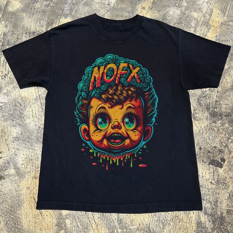 NEW! NOFX – Kid Vintage Style Fan Design Black Unisex T-shirt Size S-5XL