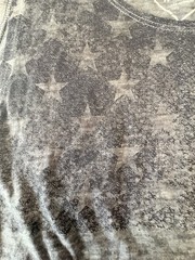 WELL WORN RED WHITE BLUE DISTRESSED AMERICAN FLAG PATRIOTIC TANK TOP MENS Medium