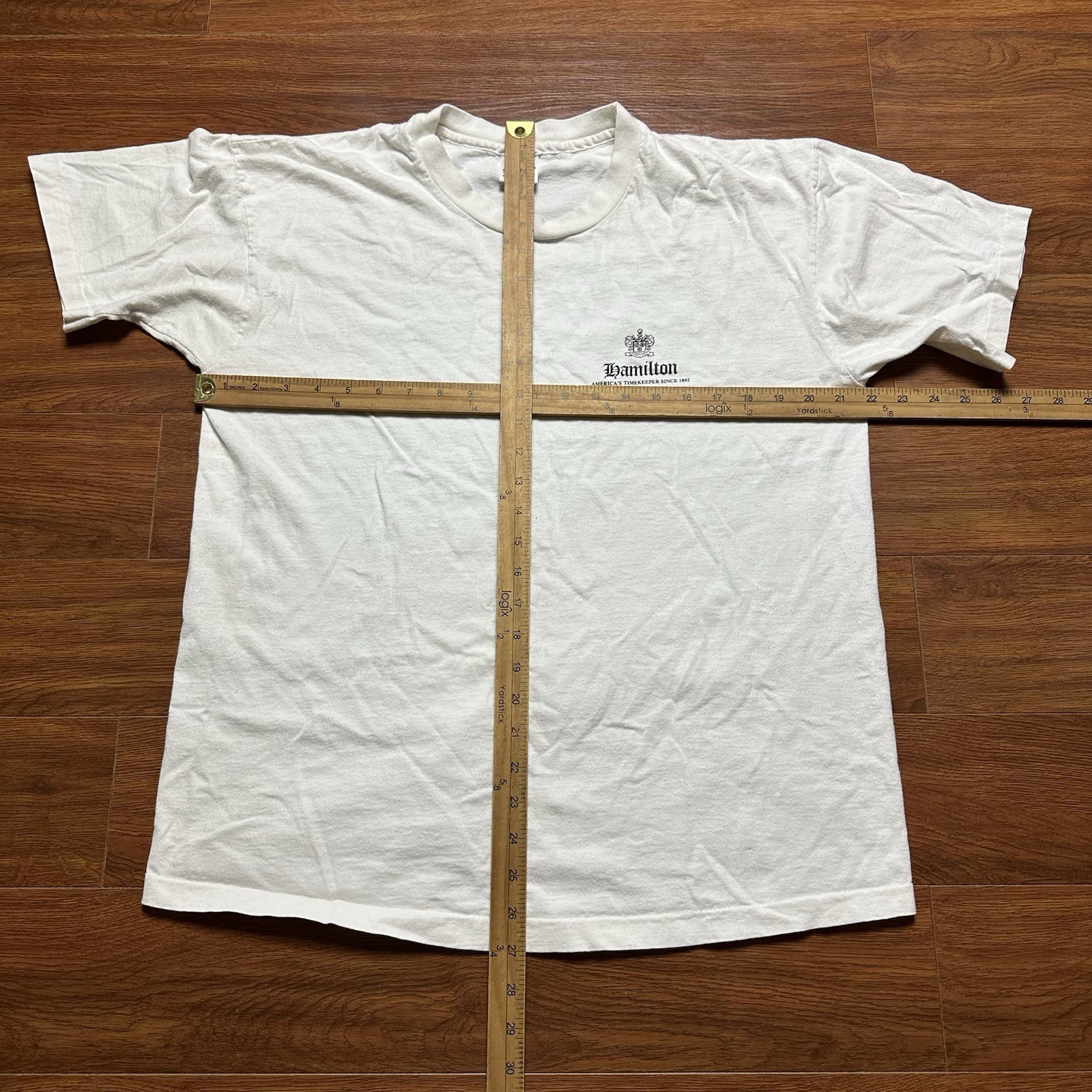 Vintage Hamilton Americas Timekeeper Shirt XL Wristwatch Promo Watch S/S Tee USA gallery