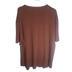 Netdraw Men’s Curved Hem Bamboo Blend T-Shirt in Brown Size XXL UPF 50