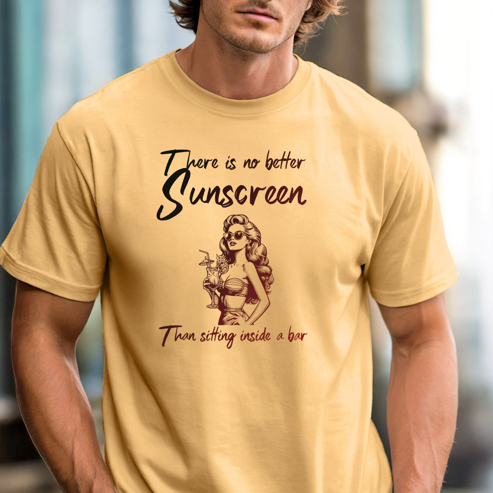 There Is No Better Sunscreen T-Shirt | Retro Pinup Suncare Design, Sassy Bar Tee gallery