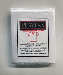 Christopher Hart Players V-Neck Cotton T-Shirts White (2-pack) Big and Tall