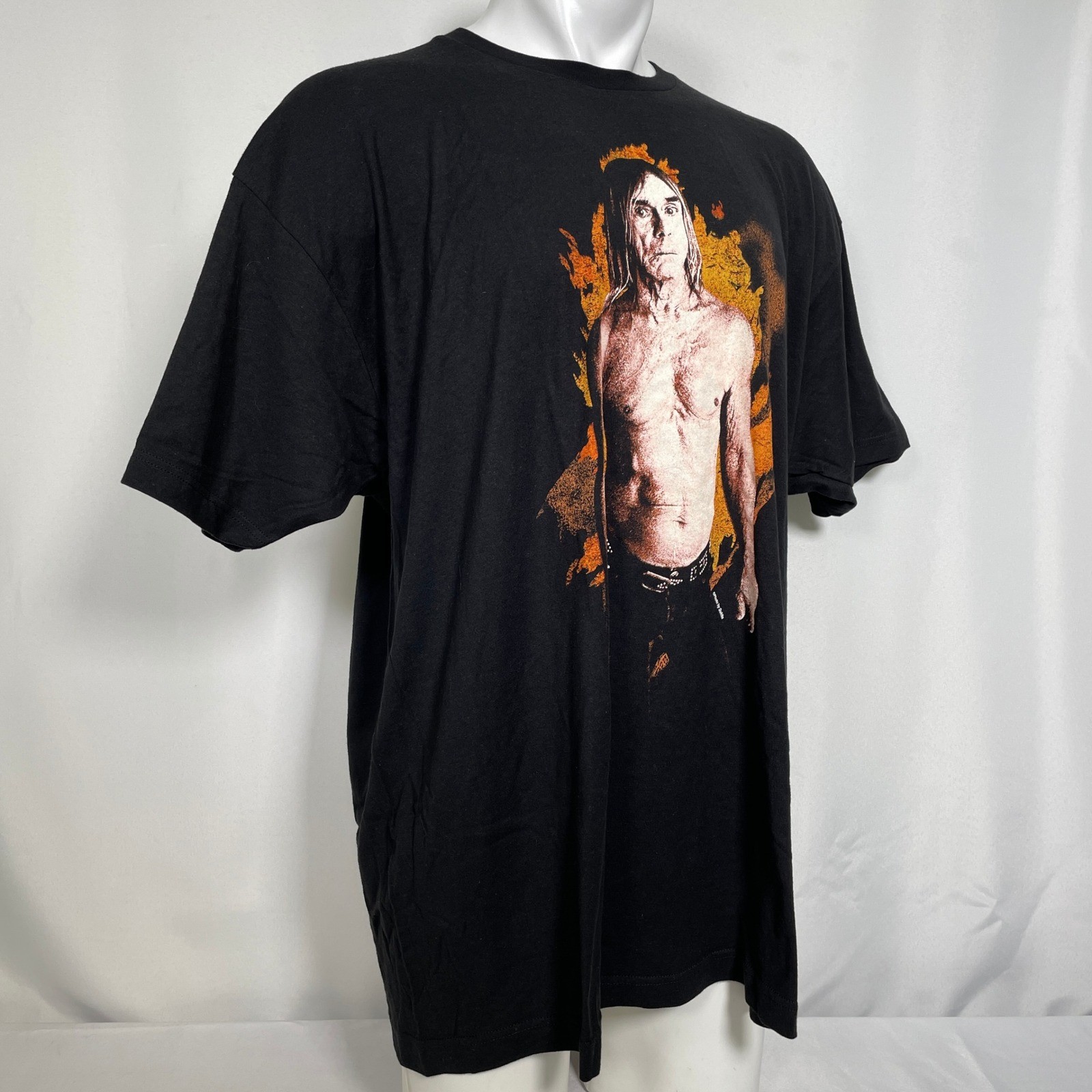Iggy Pop The Stooges Punk Rock Music Thread Shop Black T-Shirt Men's 2XL gallery