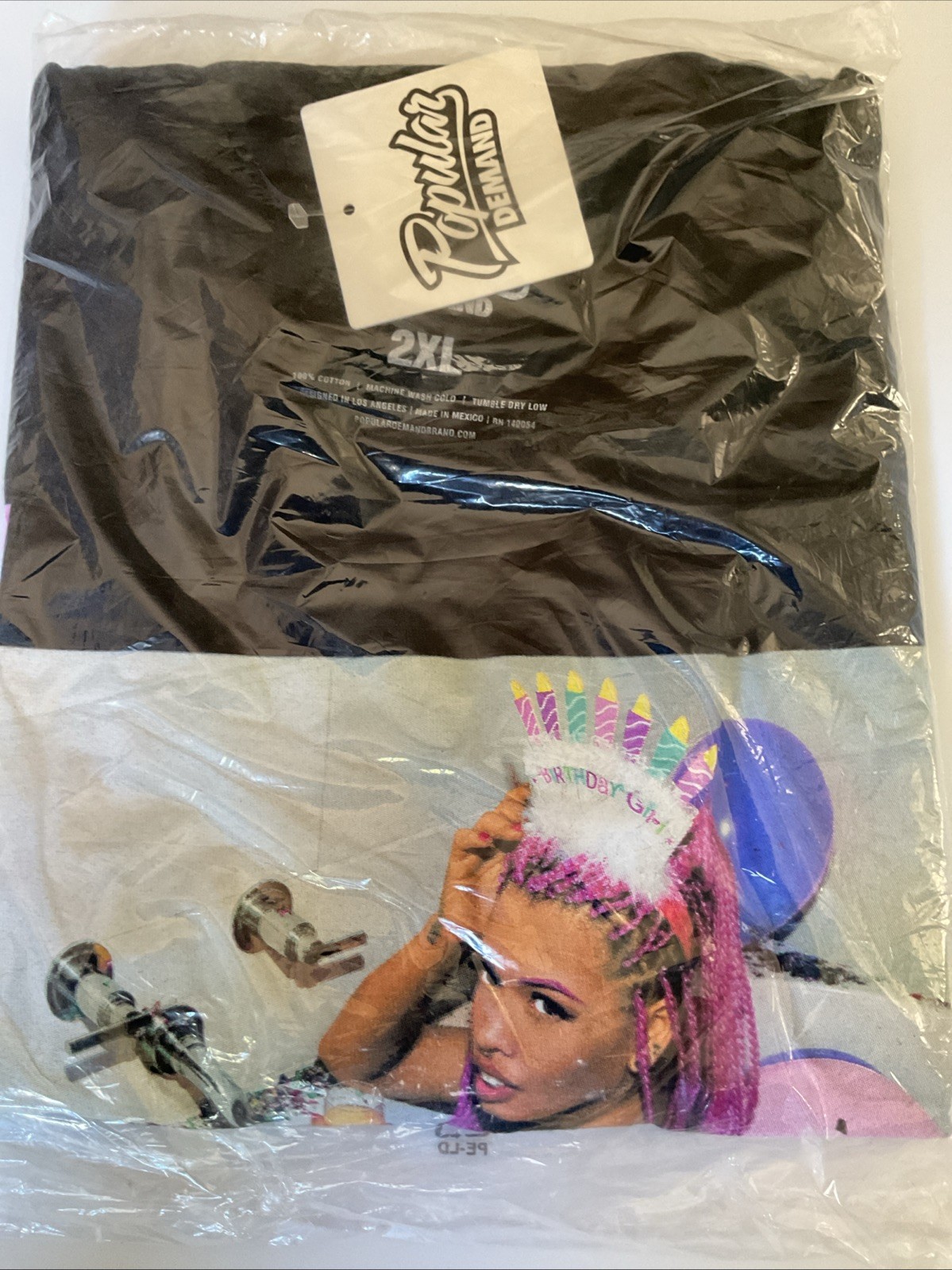 Popular Demand 2XL T Shirt Birthday Bathtub Balloons New In Bag