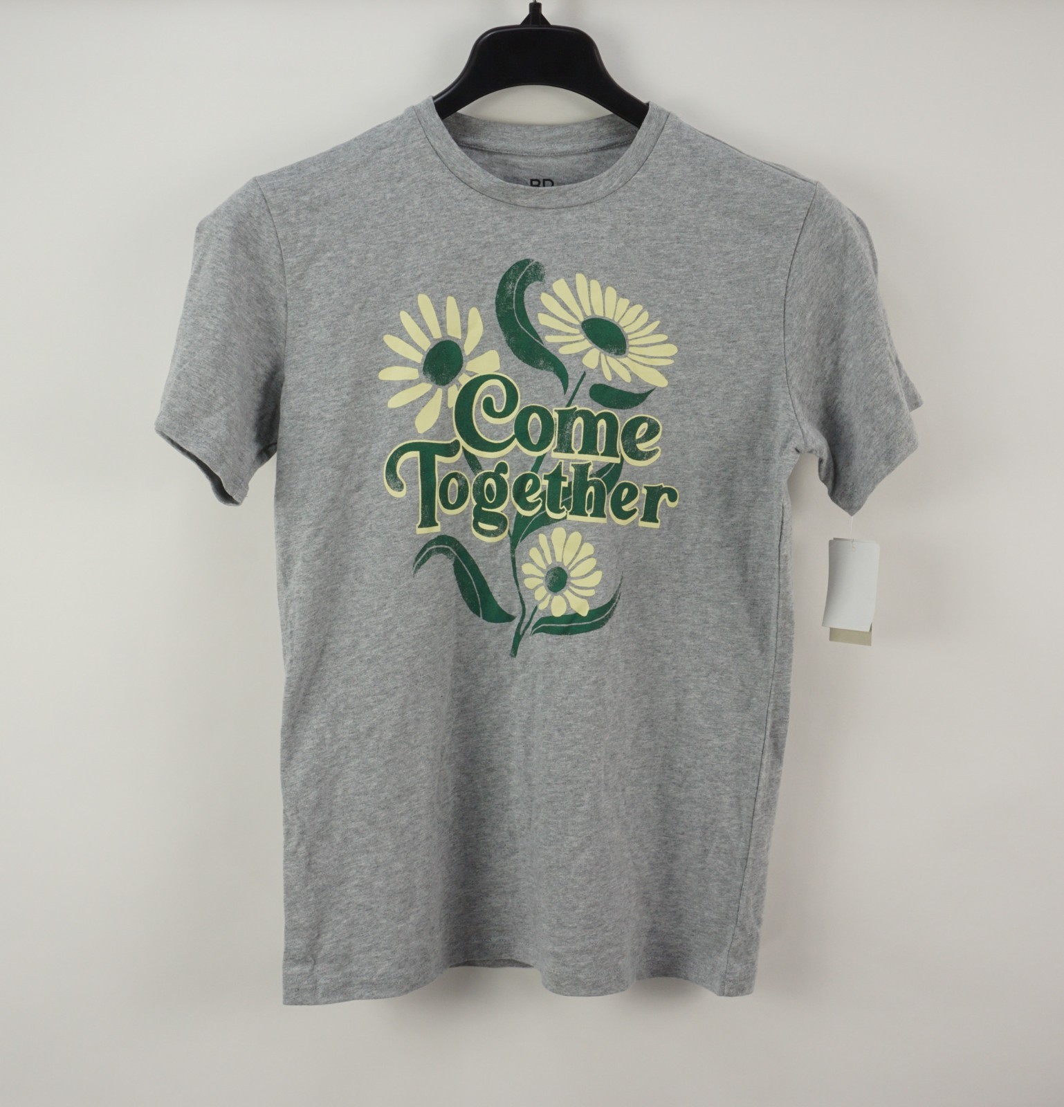 New BP. Come Together Graphic T-Shirt XXS Gray Cotton Crew Neck Short Sleeve gallery