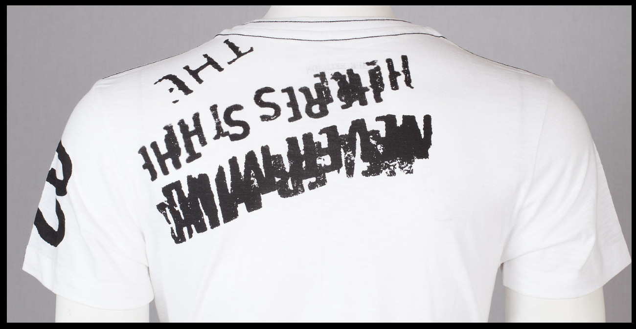 $69 TRUE RELIGION White Black STENCEL Short Sleeve Graphic T-shirt NWT gallery