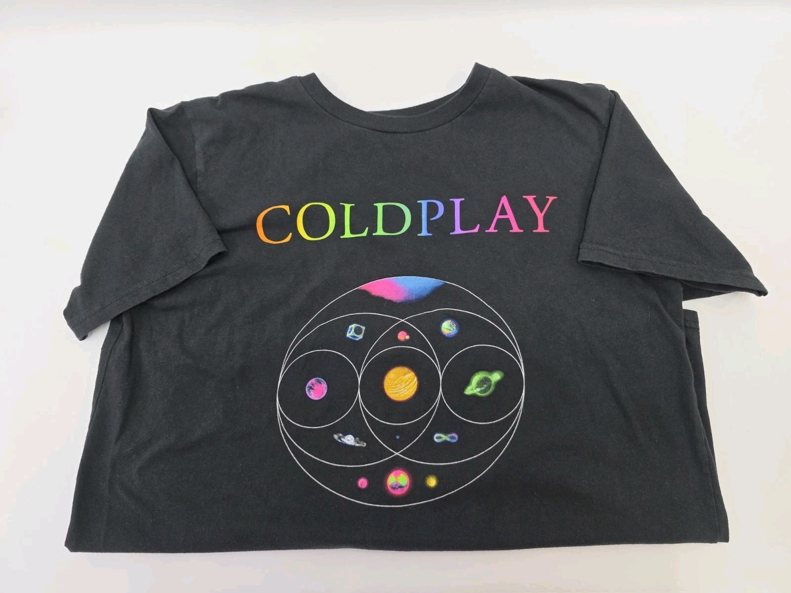 COLDPLAY Music of the Spheres 2023 Tour Concert T-Shirt Large Black gallery