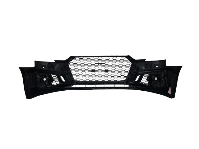 For AUDI 17-19 A4 B9 , RS4 Style Front Bumper with Chrome Front Grille w/PDC