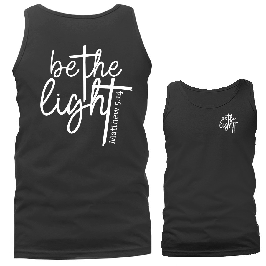Be the Light Matthew 5:14 Christian Cross Religious Tank Top gallery