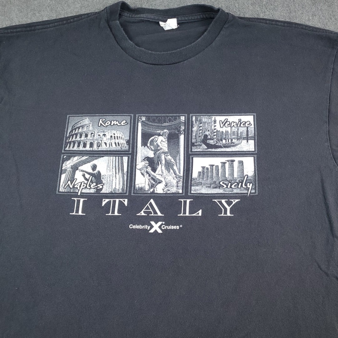 Vintage Italia Graphic T-Shirt Celebrity Cruises Men’s Size See Measurement