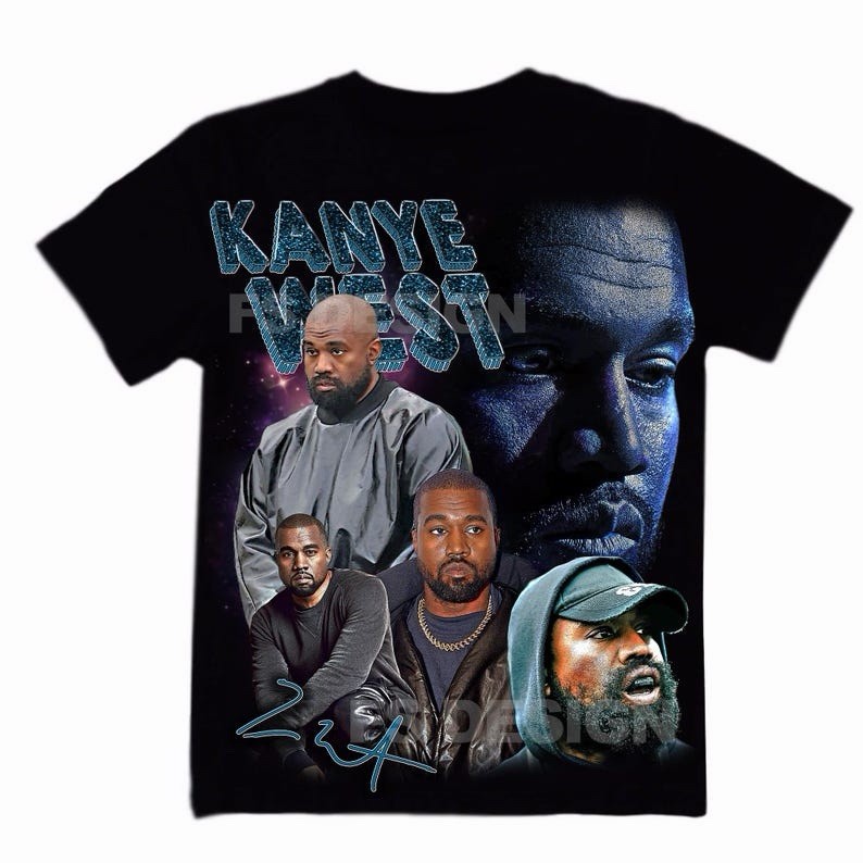 Ye 90s Bootleg Graphic T Shirt Kanye West Merch 2026 Apparel S-5xl
