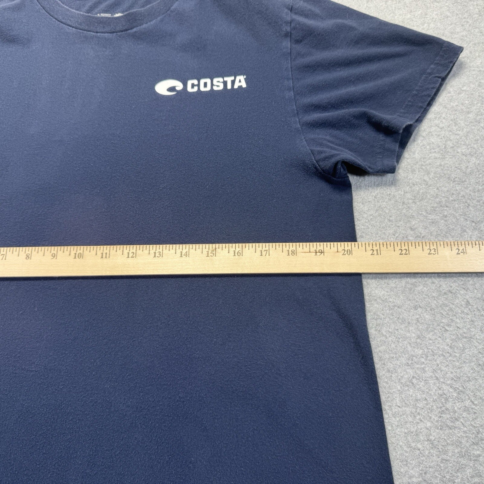 Costa Del Mar Shirt Adult Medium Navy Blue Fishing Sunglasses Hiking Faded Mens gallery