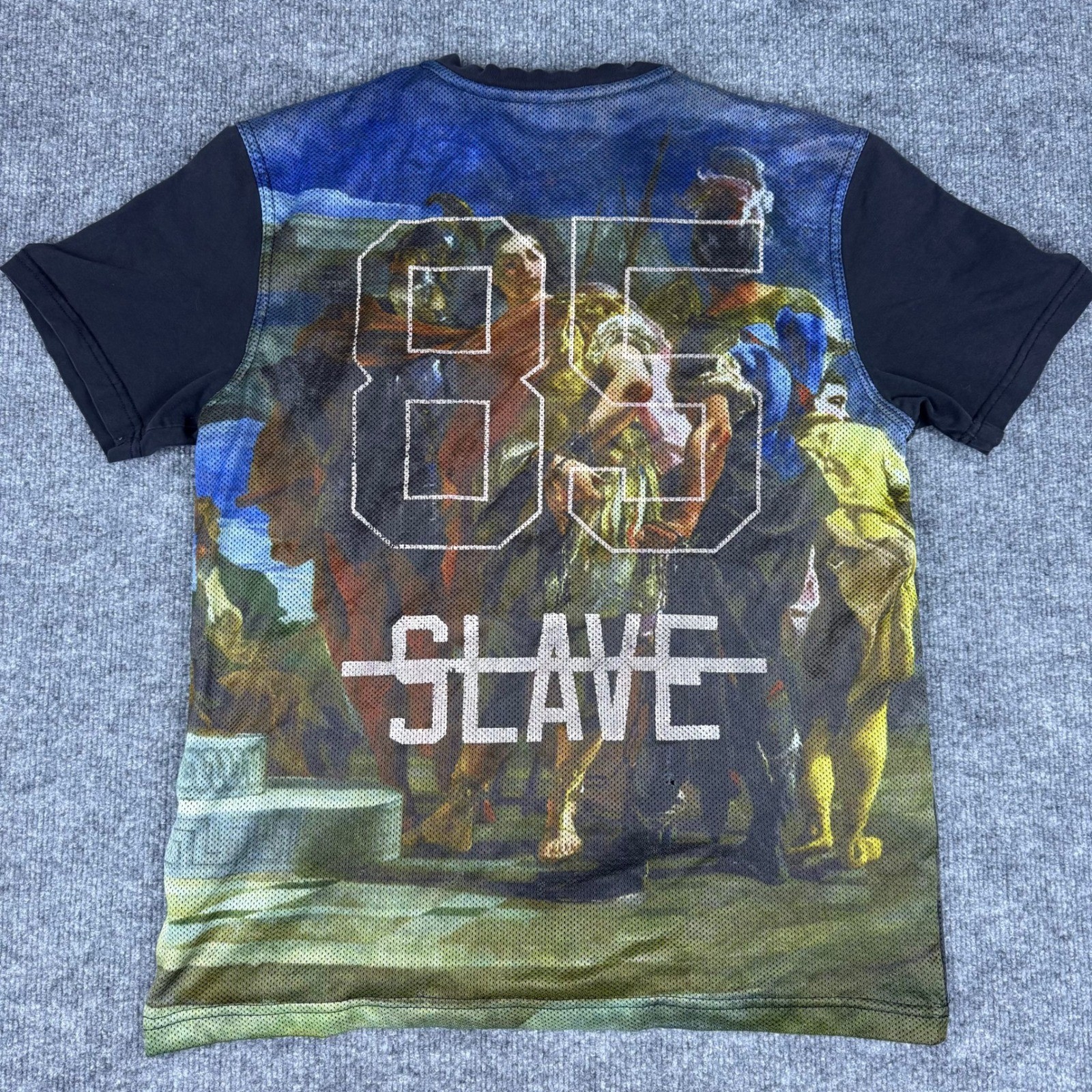 Hudson Outerwear Graphic Rebel Print Jersey T Shirt Men's L Black Art 85 Slave gallery