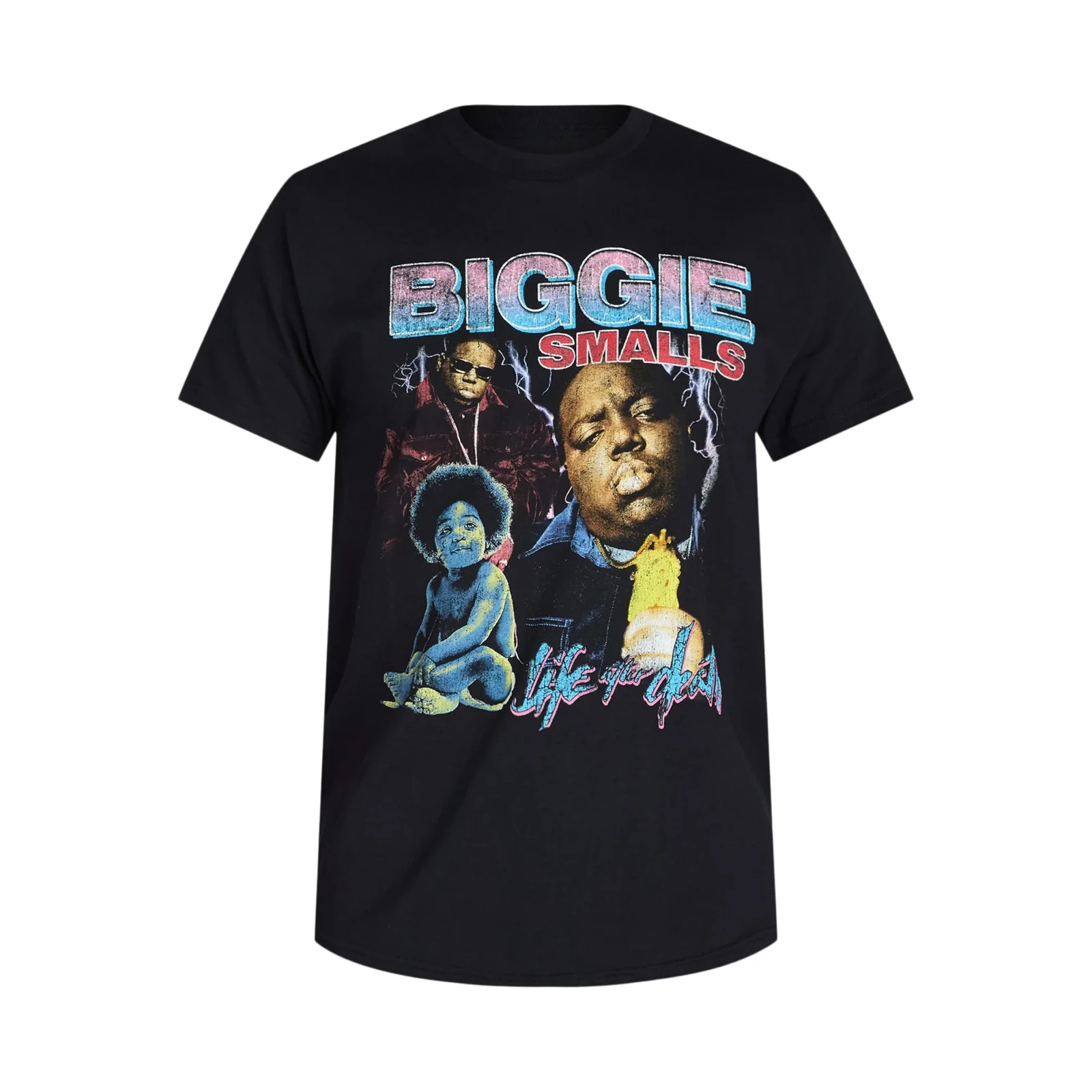 Biggie Men's SIZE S 34-36 Collage Graphic Tee with Short Sleeves color BLACK NEW gallery