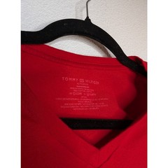 Tommy Hilfiger Men’s Cherry V Neck Basic Tee XL Travel Casual Beach Preppy Chic