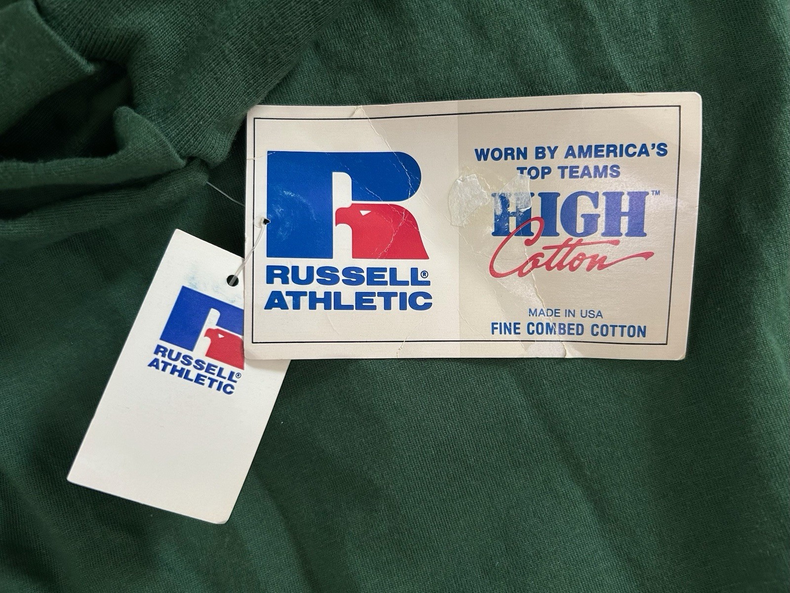 vintage russell athletic high cotton mock neck shirt mens size medium NWT 90s gallery