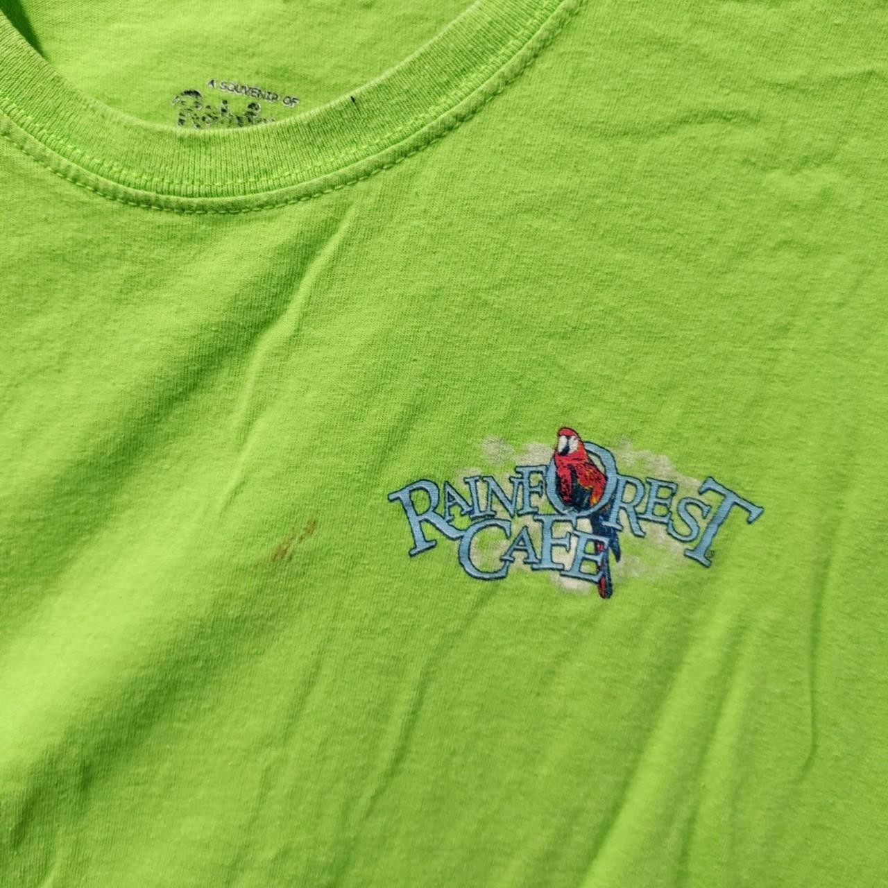vintage rainforest cafe shirt Disney The Waters Fine Tee Green Wear 2xl A257 gallery