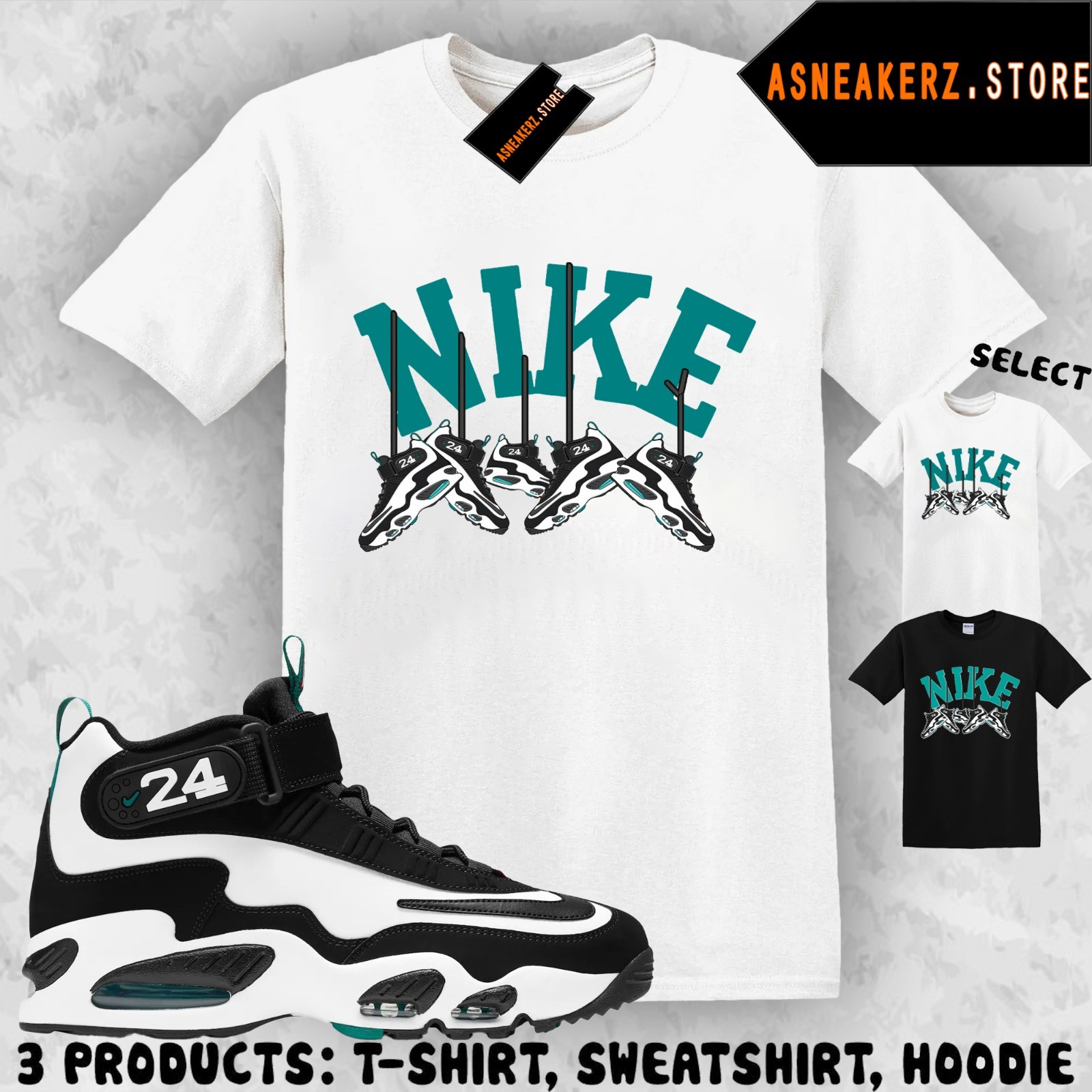 Tee Shirt Matching Air Griffey Max 1 Freshwater 2026 Match Sneaker Shoe Hanging gallery
