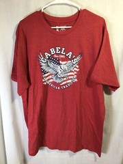 Cabela’s An American Tradition (Eagle) Red XL Cotton Blend T Shirt T17