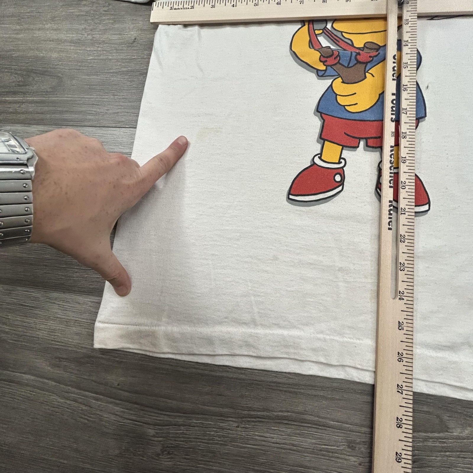 Vintage Bart Simpson Shirt Mens Large White Underachiever Graphic Tee 90s USA gallery